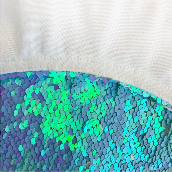 Lucy in the Sky Iridescent Sequin Bodycon Mini Dress Aqua - Picture 6 of 7